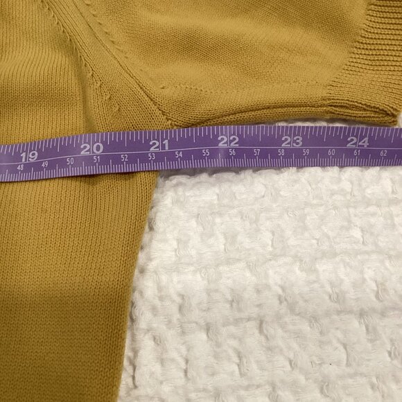 VTG 70's Arnold Palmer / Robert Bruce Knit Polo Sweater - Gold, Medium - Picture 4 of 6